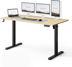 Zdjęcie Biurko SENSE7 NOJO LIGHT Jasnobrązowo-Czarne 140 cmx70 cm - Bartoszyce