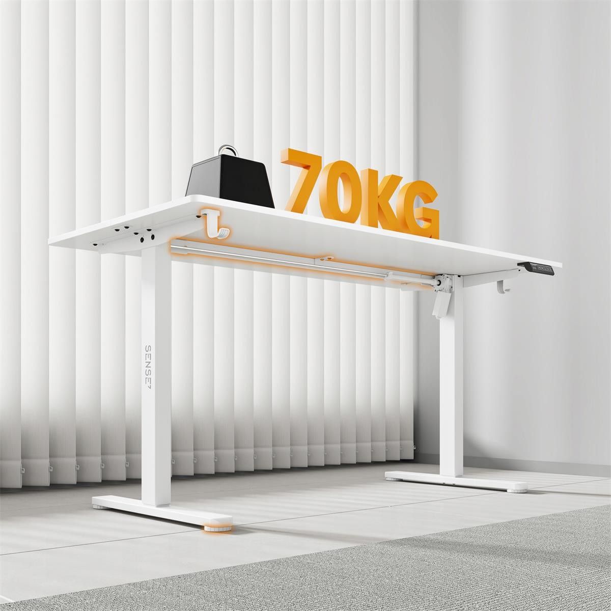 фото Геймерский игровой стол Sense7 Nojo Light 140x70 White 2