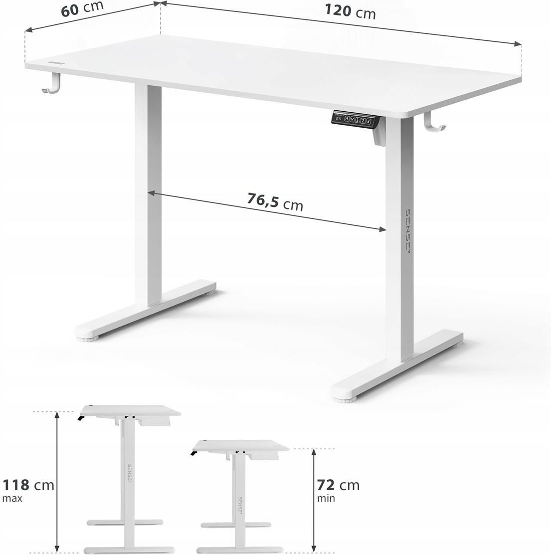 фото Геймерский игровой стол Sense7 Nojo Light 120x60 White 2