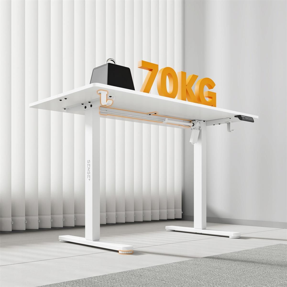фото Геймерский игровой стол Sense7 Nojo Light 120x60 White 3