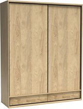 Zdjęcie Jarstol Szafa Przesuwna Mediolan 2D2S M 19 Dąb Hikora Z Frontem Drewnianym - Ostrów Wielkopolski