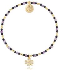 Zdjęcie By Dziubeka Bransoletka z ametystami i koniczynką BTW2789 - Lipiany