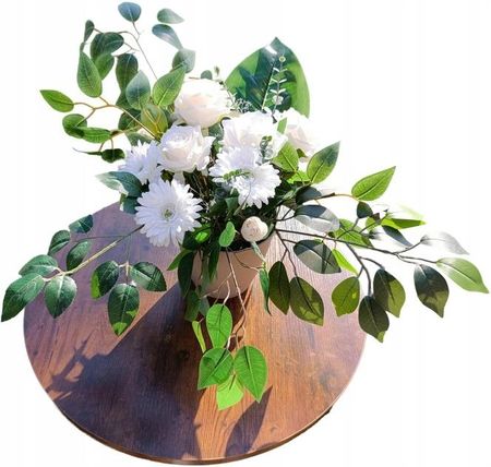 Kwiaty 2.0 Stroik Na Cmentarz Grób Kompozycja Kwiaty Sztuczne W Doniczce Białe - Duży