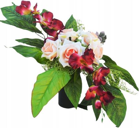 Fm Bukiet Sztuczne Kwiaty Stroik Na Grób Cmentarz