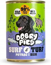 Dobry Pies Surf & Turf Mokra Karma Dla Dorosłych Psów Z Pstrągiem I Dzikiem 400G