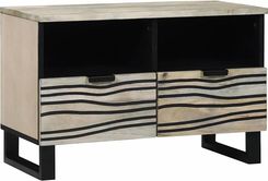vidaXL Centra rozrywki i stoliki RTV Bia�y i czarny 70x33.5x46cm (4017973)