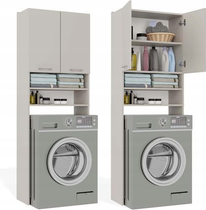 XXX_Top E Shop Szafka Łazienkowa Regał Na Pralkę Pola DK Kaszmir Beż 180X64X30Cm