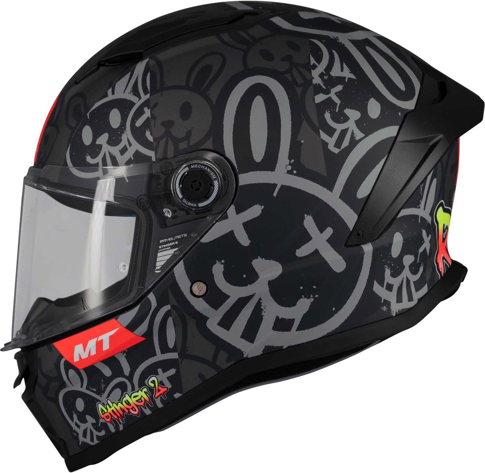 Kask motocyklowy Mt Helmets Integralny Mt Stinger 2 Ram F1 Czarno 