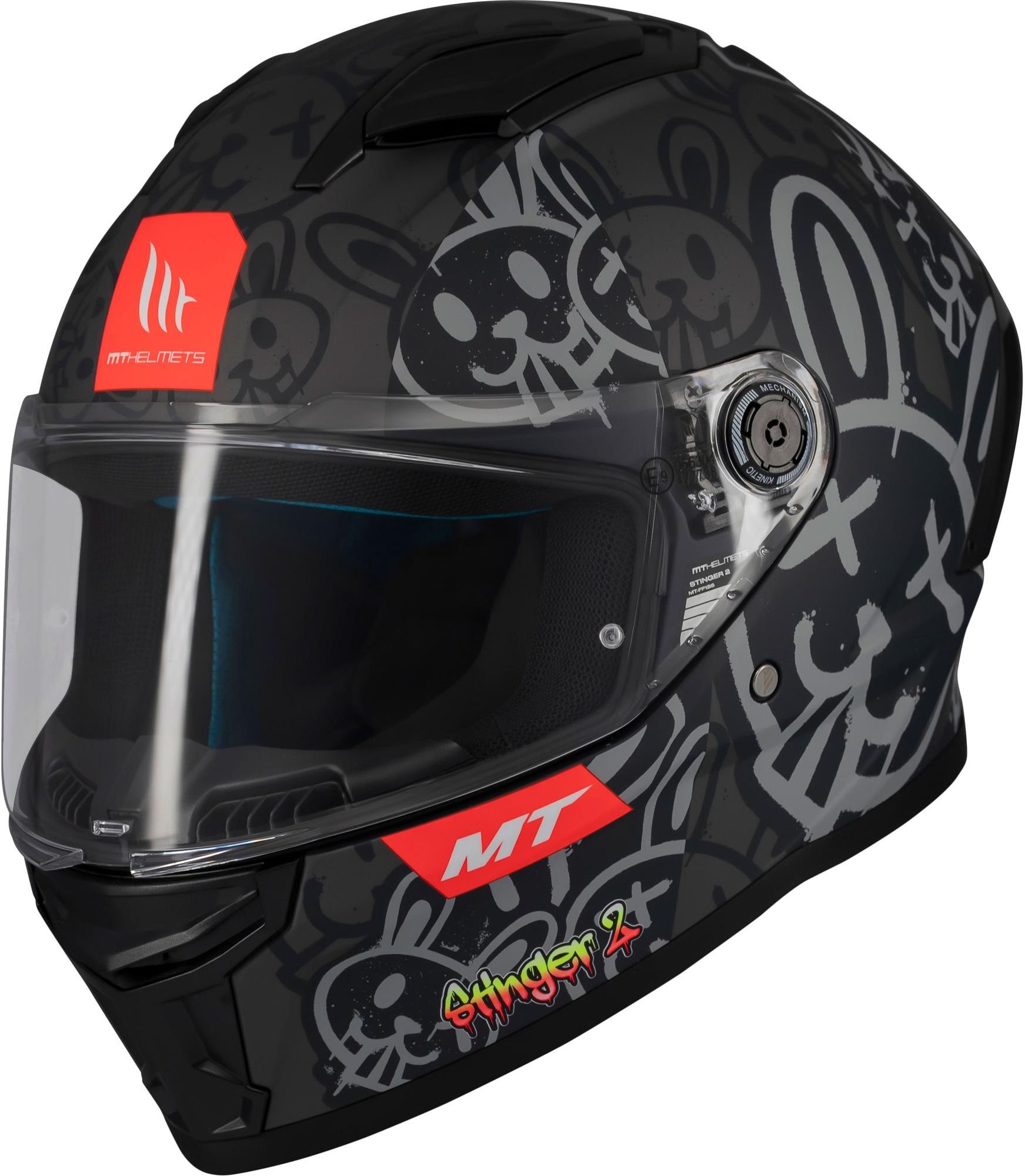 Kask motocyklowy Mt Helmets Integralny Mt Stinger 2 Ram F1 Czarno 