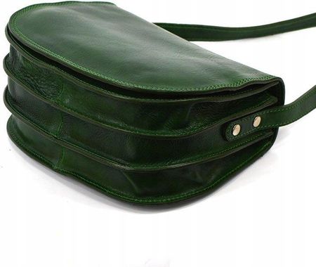 Listonoszka skórzana półksiężyc klasyczna torebka