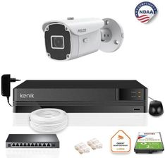 Zdjęcie Pelco Zestaw Monitoringu Ip Rejestator 8 Kanał Kamera Tubowa 5 Mpx Rejestrator 2Tb Switch (Z36601B1) - Jedlicze