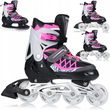 Enero Łyżworolki - Wrotki Łyżwy 4W1 Pro Led 26-29 Różowo-Szare