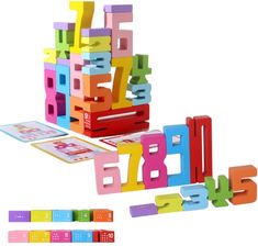 Zdjęcie Edukacyjne drewniane klocki zestaw cyfry 20 el. - Ustroń