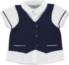 Zdjęcie Mayoral elegancka koszula z granatową kamizelką 2-4 mies. chrzest wesele - Tarczyn