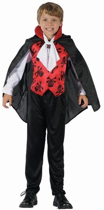 Zestaw dla dzieci Elegancki Wampir (bluzka z kamizelką, peleryna, żabot), rozm. 110/120 cm
