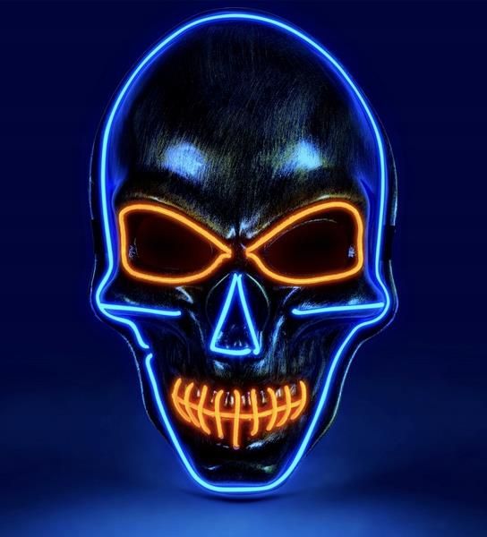 Maska Szkieleta Szkielet Czaszka Led Ledowa Z ota Halloweenowa maska-szkieleta-szkielet-czaszka-led-ledowa-z-ota-halloweenowa