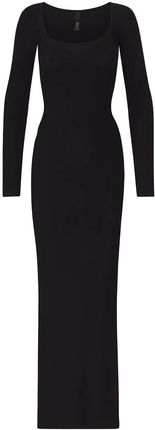 SKIMS SOFT LOUNGE LONG SLEEVE DRESS Onyx XS