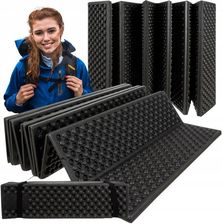 Kegel B�a�usiak Sk�adana Karimata Turystyczna Mata Gruba Wojskowa Materac 180Cm Pianka Du�a Czarny