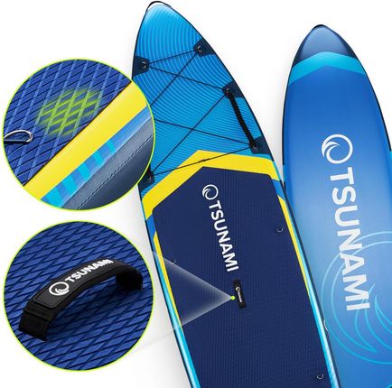 Надувна дошка для сапсерфінгу Tsunami Sup Pro, універсальна, T13, 350 см, синя - фото 5