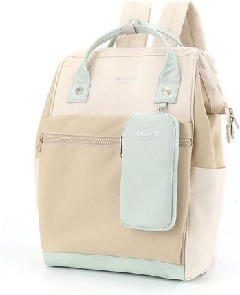 Beżowo-miętowy, wszechstronny plecak mieszczący format A4 - Himawari