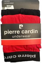 Zdjęcie Pierre Cardi Bokserki majtki bawełniane 2 pak czarne i czerwone L - Koronowo