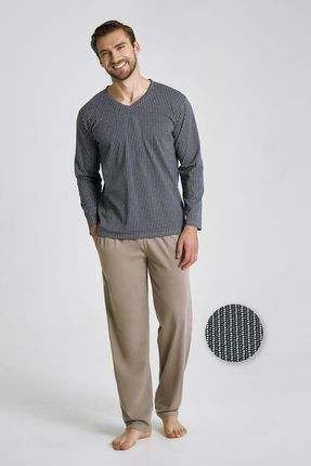 Piżama męska Taro 3481 Taro Luca grafit duże rozmiary