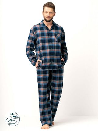 PIŻAMA MĘSKA MNS 431 FLANELA DR R.3XL-4XL
