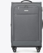 Zdjęcie Duża walizka miękka z poliestru szara - Kalisz