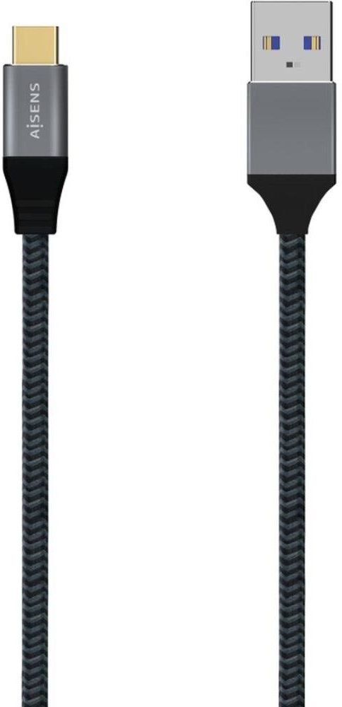 AISENS Cavo USB 2.0 Tipo C A USB-A - Ricarica Rapida Fino A 3A - 1m - Nero - Certificato USB-IF