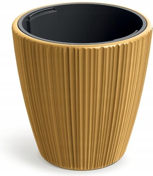 Prosperplast Wheaty DWH130-117U - Vaso Da Fiori In Plastica Resistente Ai Raggi UV - Colore Crema, Diametro 128mm