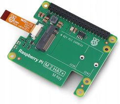 Zdjęcie Raspberry Pi Adapter M.2 Hat+ nakładka do dysków NVMe i akcesoriów M.2 (SC1166) - Wołczyn