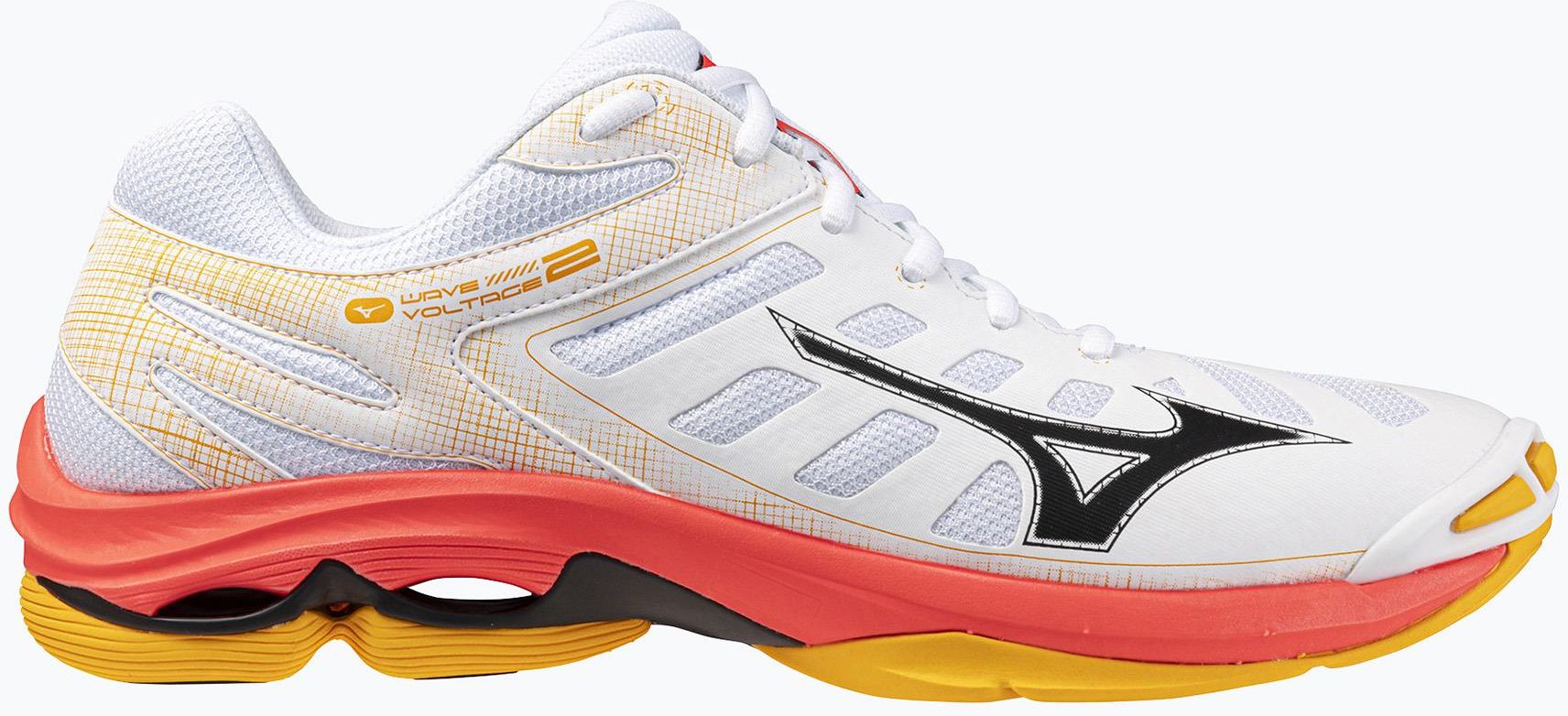 Zdjęcie Mizuno Buty Do Siatkówki Wave Voltage 2 White/Fiery Coral 2/Citrus - Lipsko