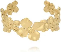 Zdjęcie By Dziubeka Bransoletka obręcz z kwiatami w kolorze złota BSY0490 - Strzelce Krajeńskie