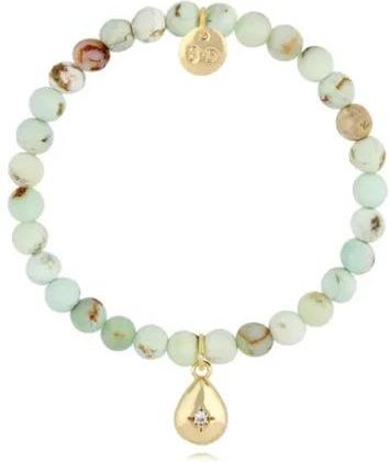 By Dziubeka Bransoletka zielona z jadeitami Renee BPA0430