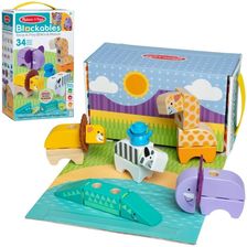 Zdjęcie Melissa & Doug Drewniane Klocki Blockables Zwierzątka Safari - Łaszczów