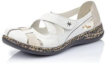 [AC] Rieker 46367 baleriny damskie, biale, rozmiar 39 EU