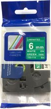 Zdjęcie Puty Taśma Tz2-715 Do Brother Tz-715 Tze-715 6Mm Zielona Biały Nadruk Zamiennik (TZ2715) - Dobrodzień