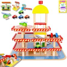 Zdjęcie Pltb Zestaw Drewniany Garaż Parking Auta Bezpieczny Dla Dzieci Dziecka Prezent + Ebook - Barczewo