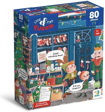 Do&Do Puzzle Look & Find Zimowe Święta 80 El.Wiek 5+ - Ceny i