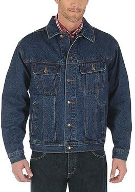 [AC] Wrangler Męska wytrzymała kurtka dżinsowa bez podszewki, Antyczne indygo, M
