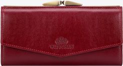 Zdjęcie Damska portmonetka ze skóry z miejscem na dowód rejestracyjny czerwona - Kleczew