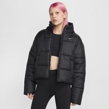 Zdjęcie Damska kurtka z kapturem o luźnym kroju Therma-FIT Nike Sportswear Classic Puffer - Czerń - Leżajsk