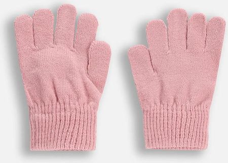 Rękawiczki różowe pięciopalczaste