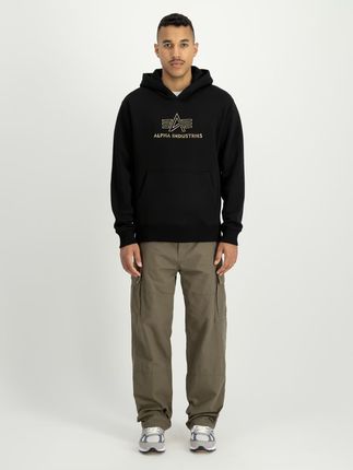 Alpha Industries Bluza z kapturem Basic Hoody BL TPU (148346) black/shiny gold