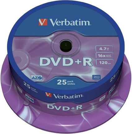 DVD+R Verbatim 4.7GB 16xSpeed (Cake 25szt)