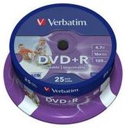 DVD+R Verbatim 4.7GB 16xSpeed DO NADRUKU FOTO (Cake 25szt)