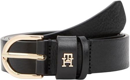 [AC] Tommy Hilfiger Damski skórzany pasek Essential Effortless 2,5 cm, czarny (czarny), 95 cm