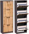 Meble-Bestseller Szafka Na Buty K025 Grafit - Dąb Wotan 152X50X28 Cm (K025Gw)
