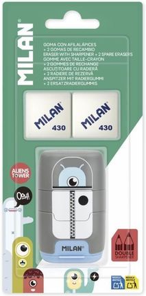 Milan Temperówko Gumka Aliens + 2 Gumki