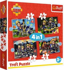 Zdjęcie Trefl Puzzle 4w1 Przygody Strażaka Sama 34632 - Kalety
